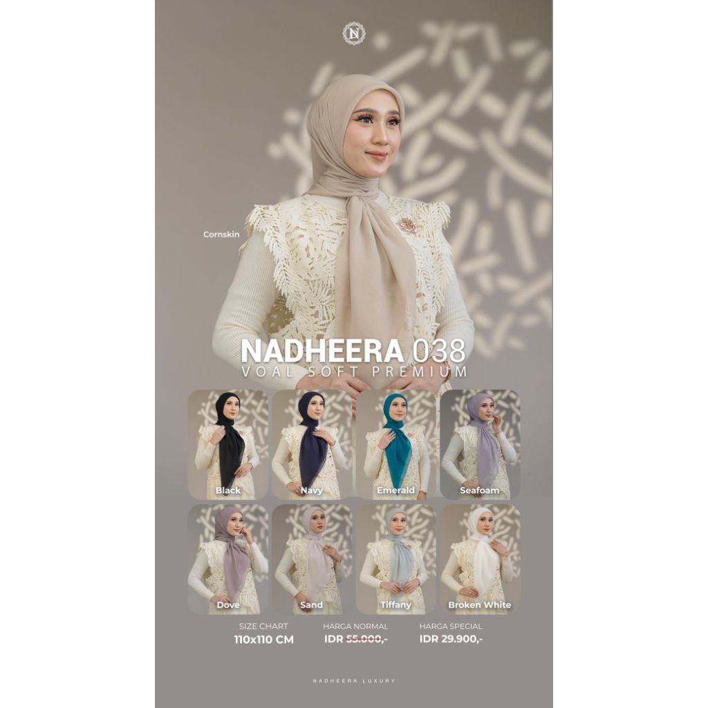 Hijab segi empat nadheera luxury 038