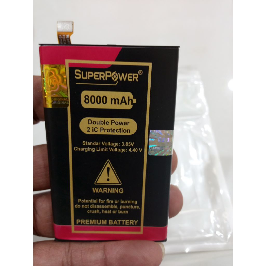 Baterai Batre Battery  LG V50 V50S  BL-T42 BLT42 Double Power 8000mAh 2 IC Protector Batu Batrai HP