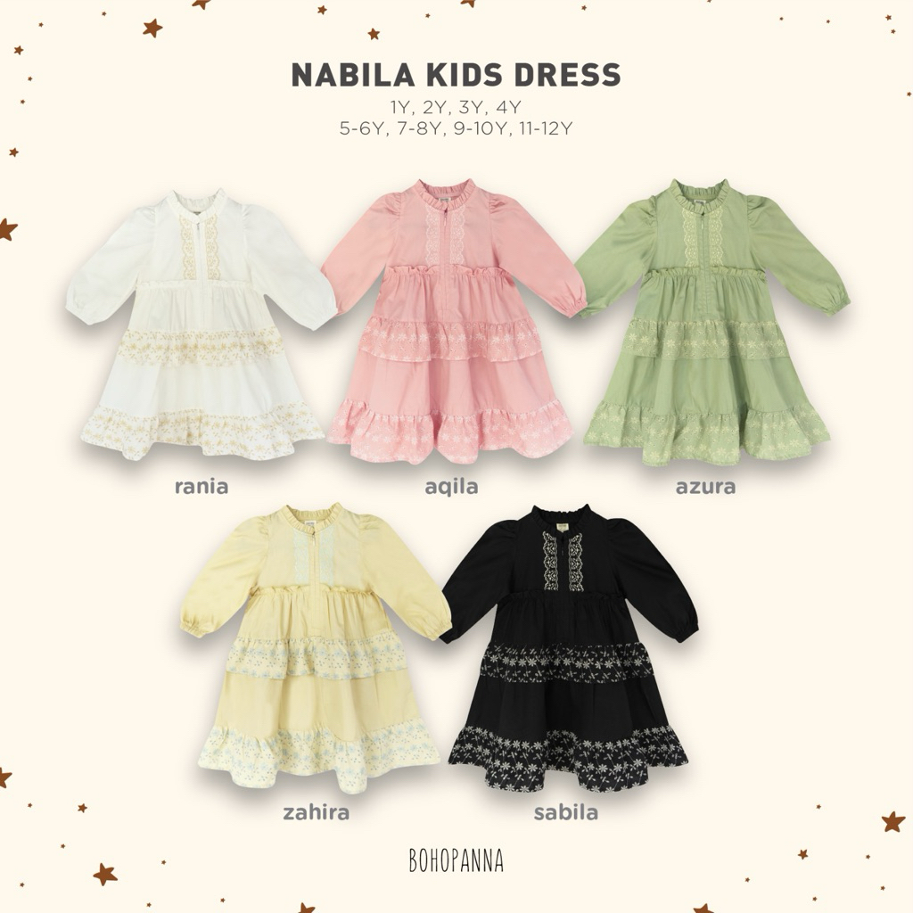BOHOPANNA NABILA KIDS DRESS RAYA SET