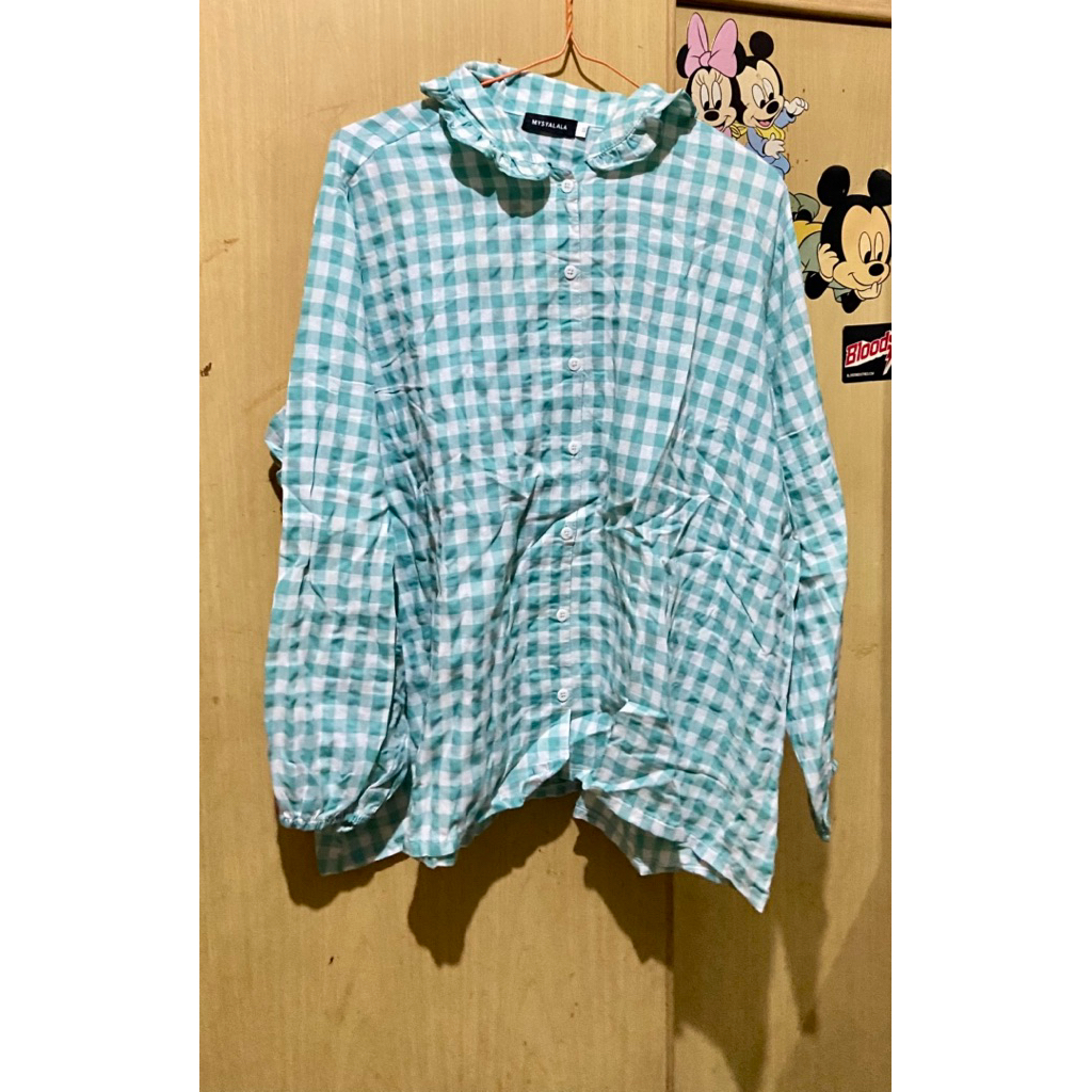 Blouse Jumbo Kotak"/Kemeja kotak