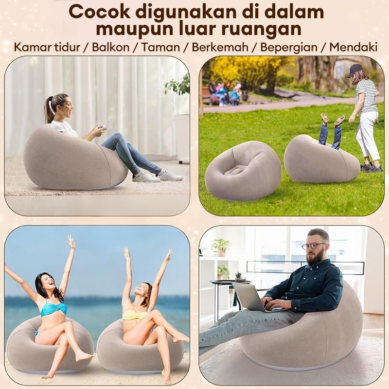 [Promo] Bean Bag Dewasa Single Sofa Minimalis Sofa Millenial Bean Bag Portabel Sofa Santai Angin