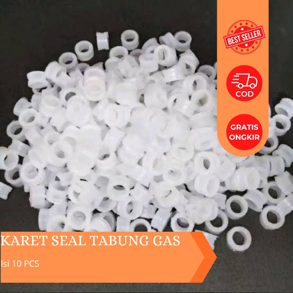 10 PCS KARET SEAL TABUNG GAS LPG BAHAN SILIKON PUTIH