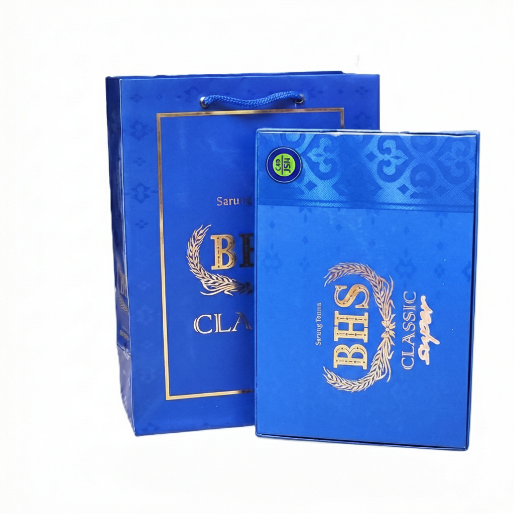Sarung BHS CLASSIC GOLD Original Bahan Mercerized Mix Sutra Motif Eksklusif Mewah