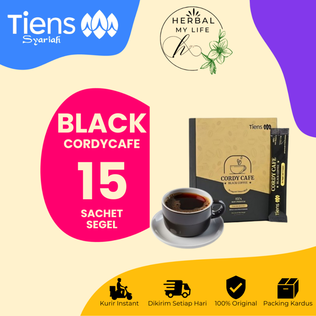 Cordy Cafe Black Coffe  SEHAT KUAT NIKMAT Kopi Hitam Pria dan Wanita - Cordyseps Black Cordycafe