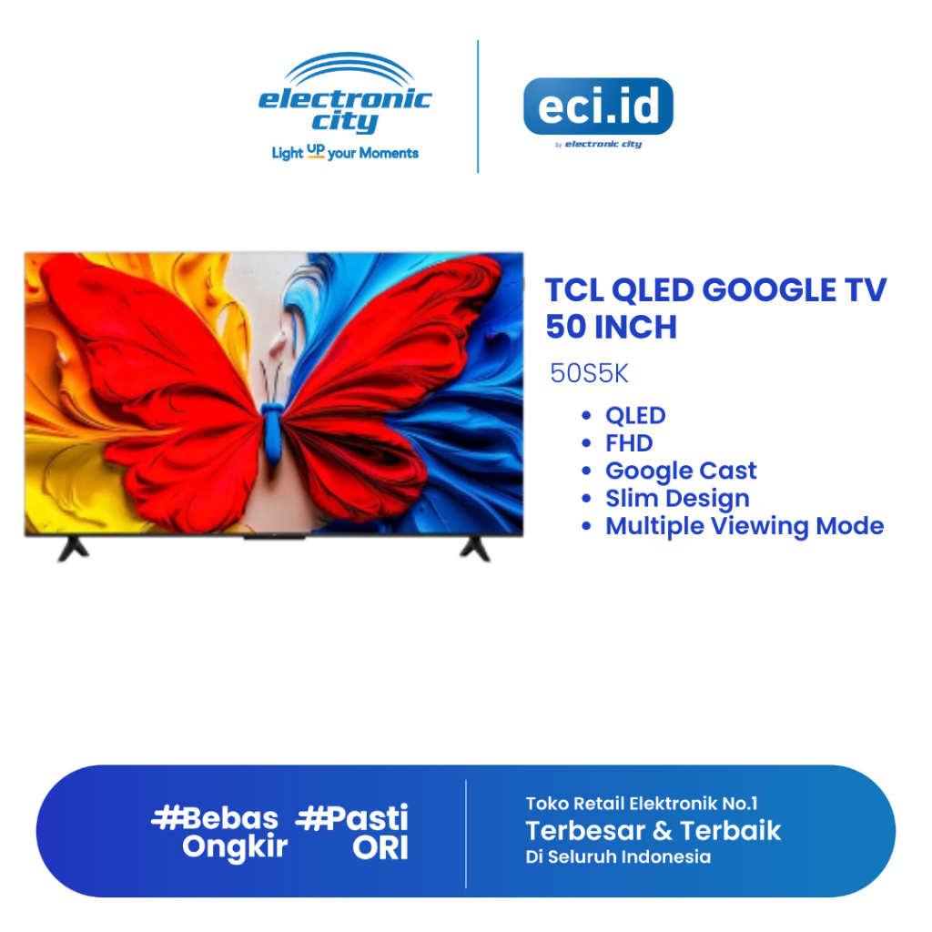 TCL 50 Inch QLED Google TV - 50S5K