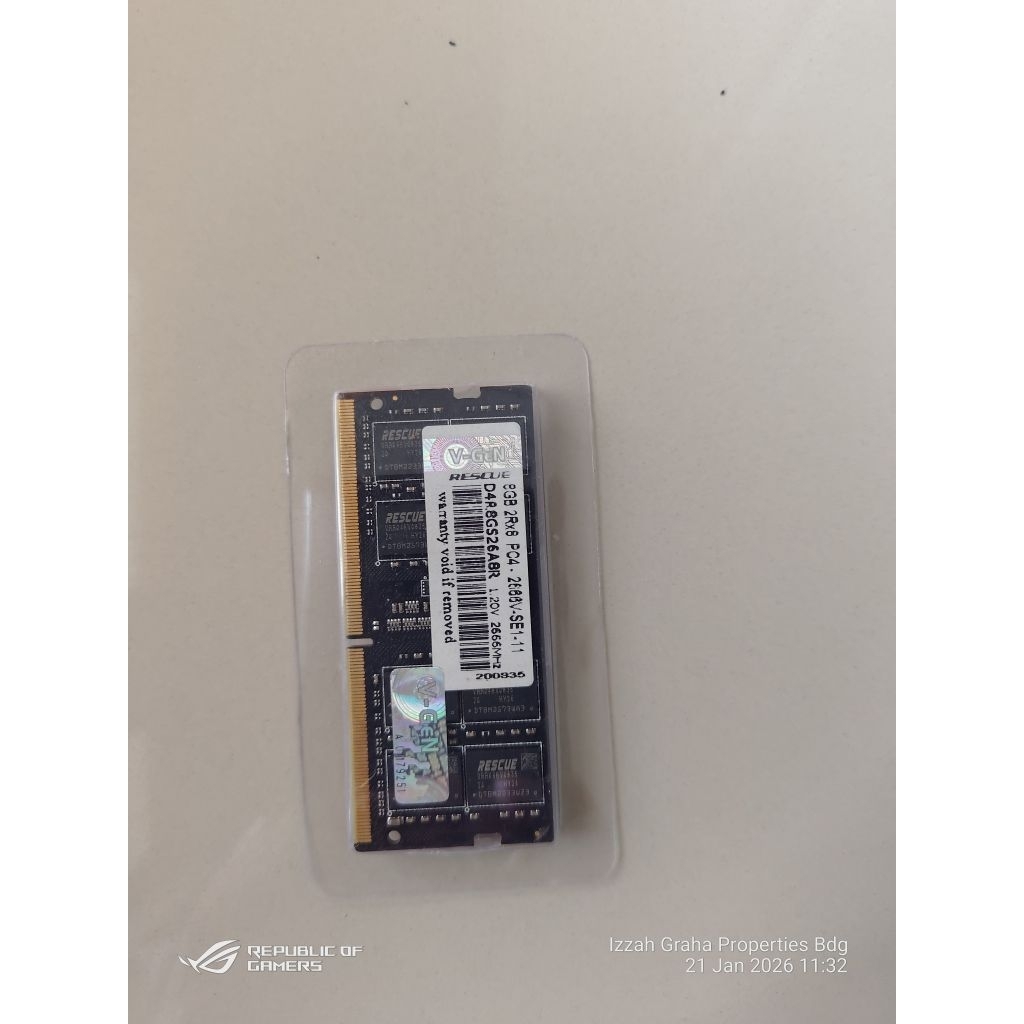 SODIMM RAM DDR4 8GB VGEN PC2666