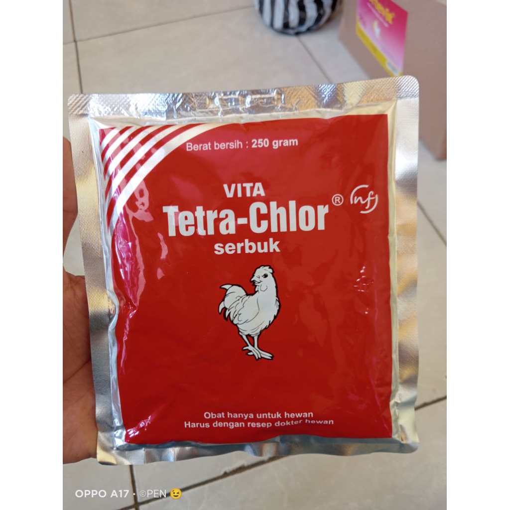 VITA TETRA CHLOR 250 gram serbuk Antibiotik Ayam atau Unggas