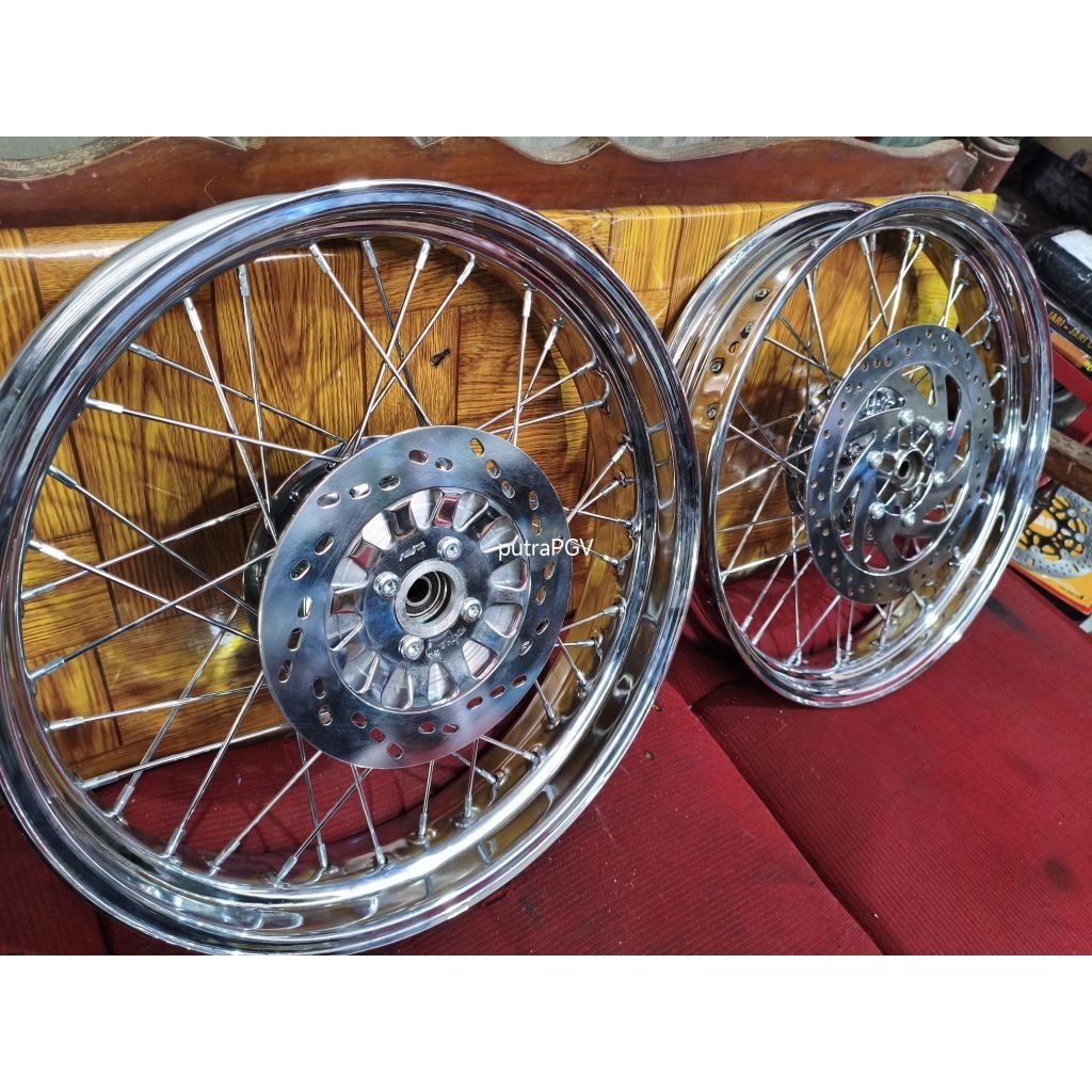 velg jari jari ring 16 400 350 scorpio fullchrome velg custom