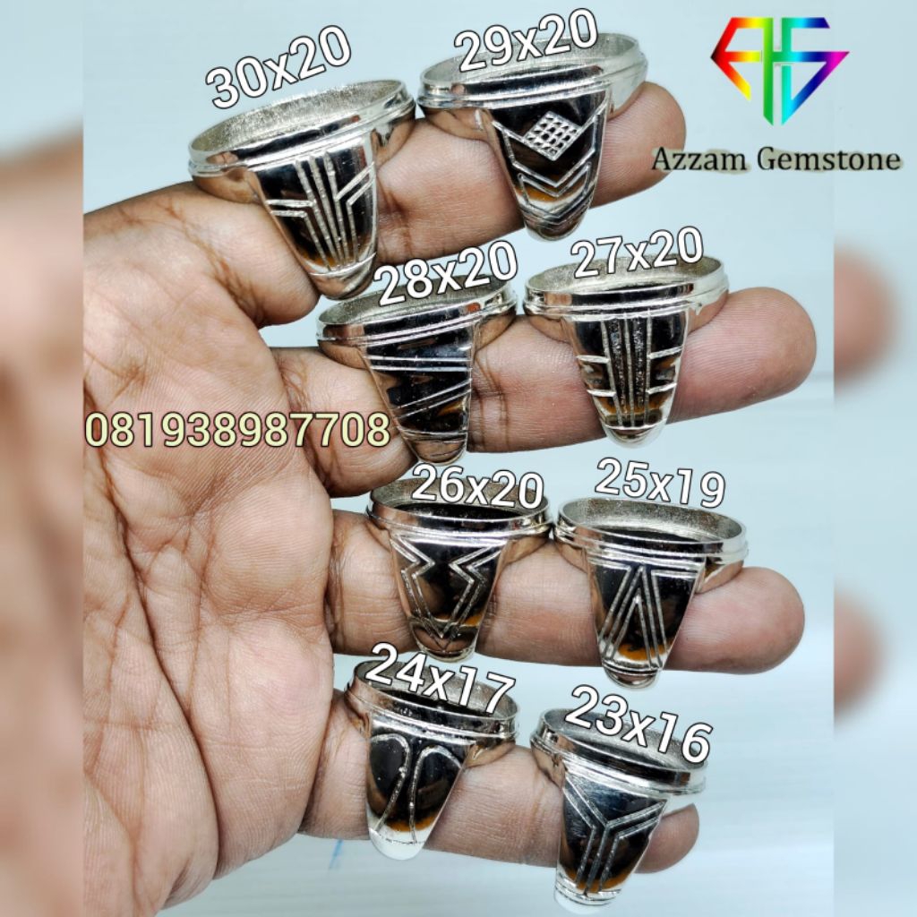 Cincin Ring Emban Alpaka Super Model T Kwanjin Tanam Harga perpcs/biji satuan  bkn Emas Perak Stainl