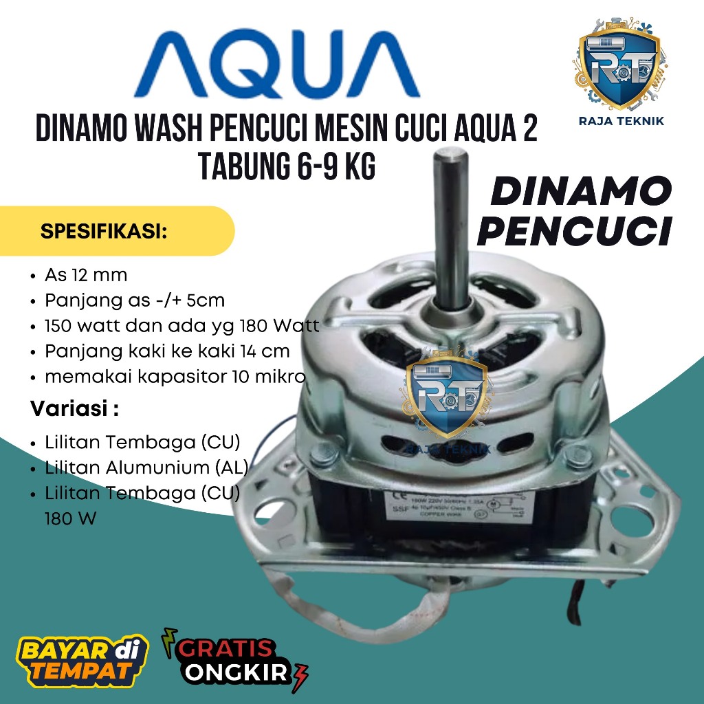 Dinamo Wash Pencuci Mesin Cuci Denpoo 2 Tabung 6-9 Kg