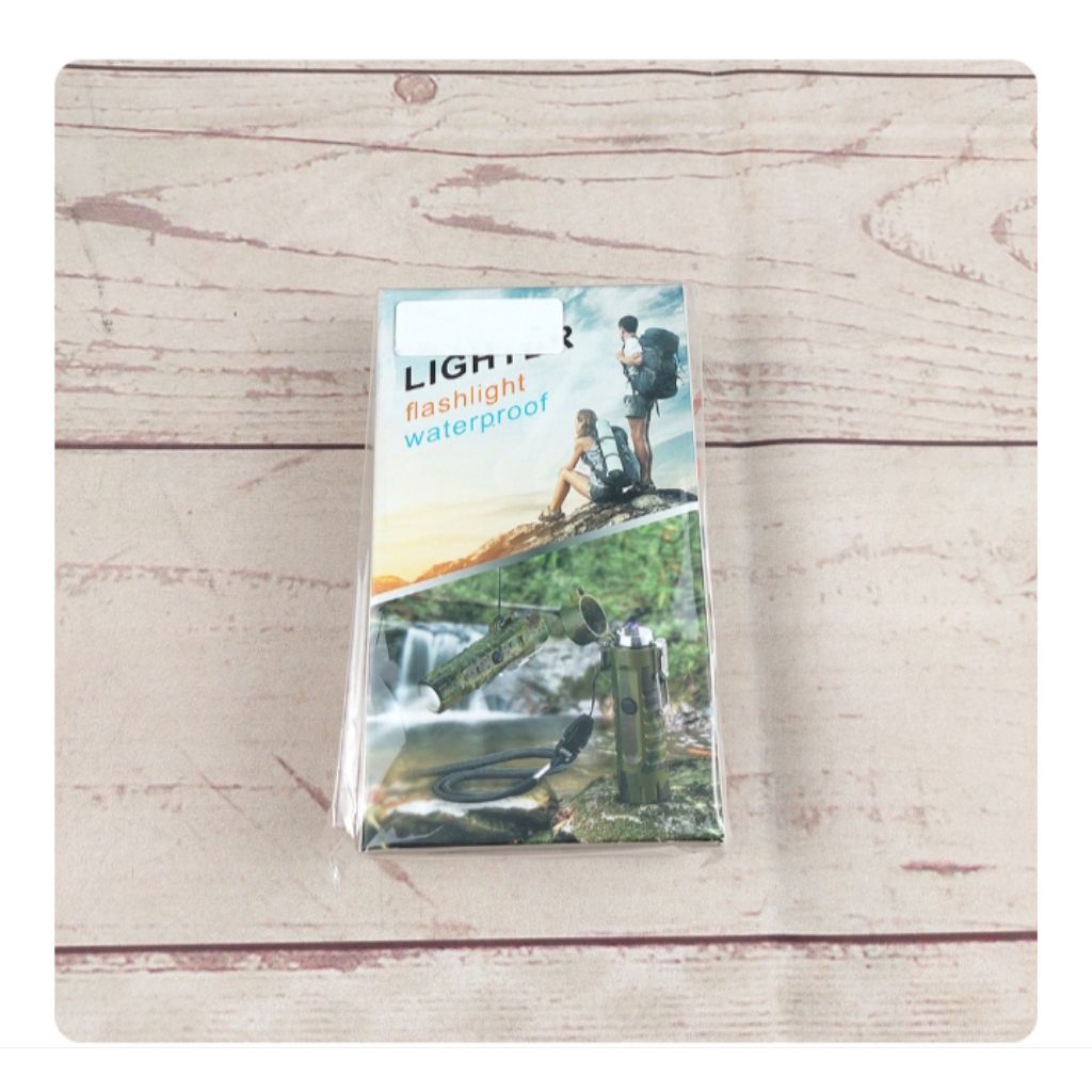 Korek api elektrik plasma arc outdoor waterproof+ senter