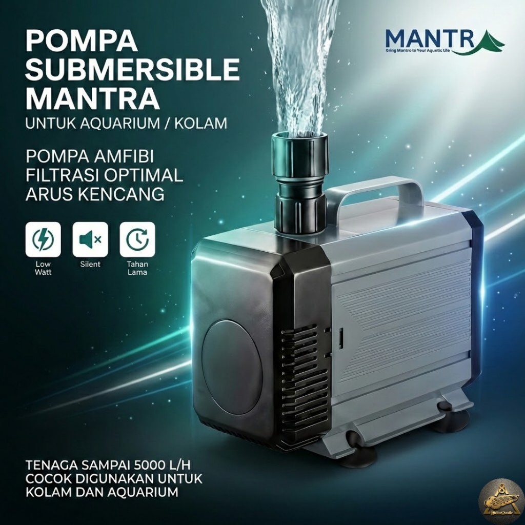 Pompa Celup Air Mantra MT 103/104/105/106 – Pompa Aquarium & Kolam Hingga 5000 Liter/Jam Hemat Energ