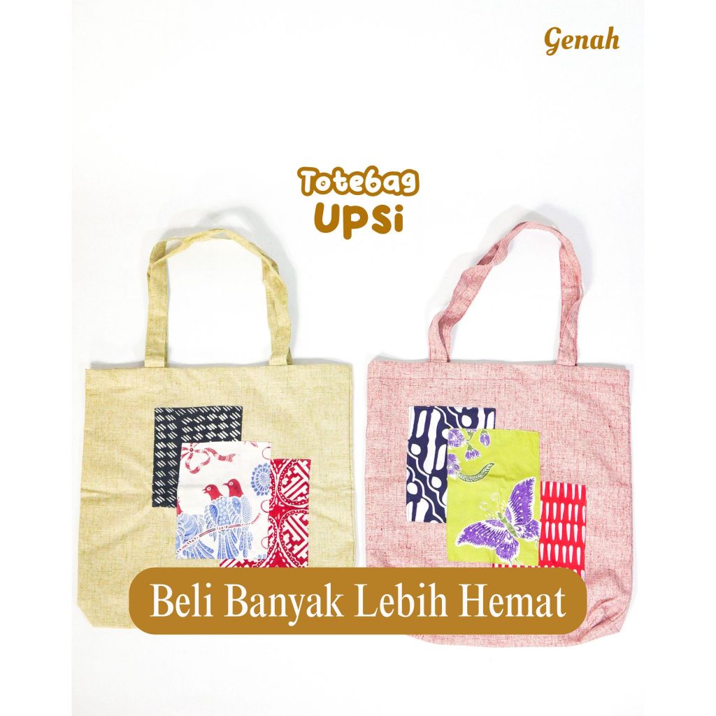 Totebag Upsi By Genah (Tas buku, Tas bawaan, tas jinjing, Totebag )