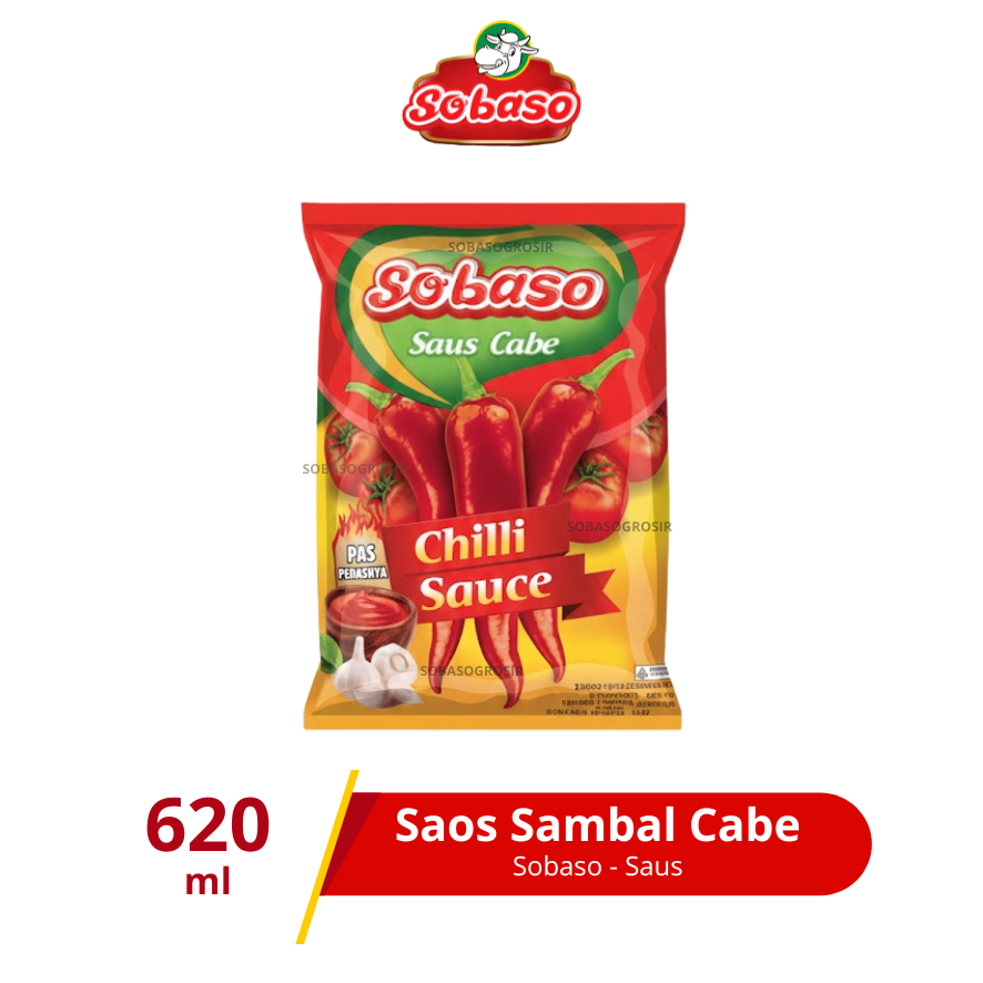 Sobaso Saus Cabe 620ml Chili Sauce untuk Bakso / Saus Bakso Pedas