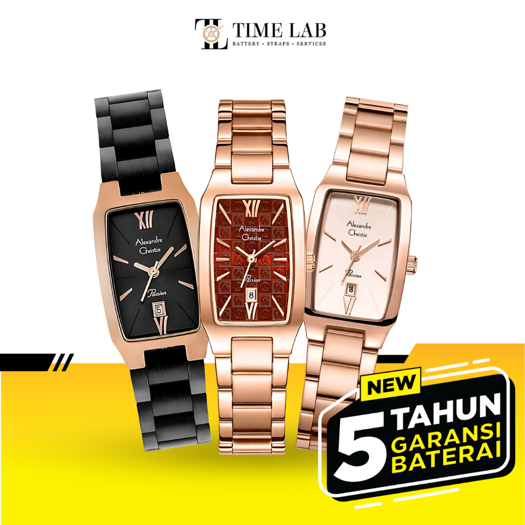 JAM TANGAN WANITA ALEXANDRE CHRISTIE AC2455 / AC 2455 STAINLESS STEEL ORIGINAL GARANSI RESMI