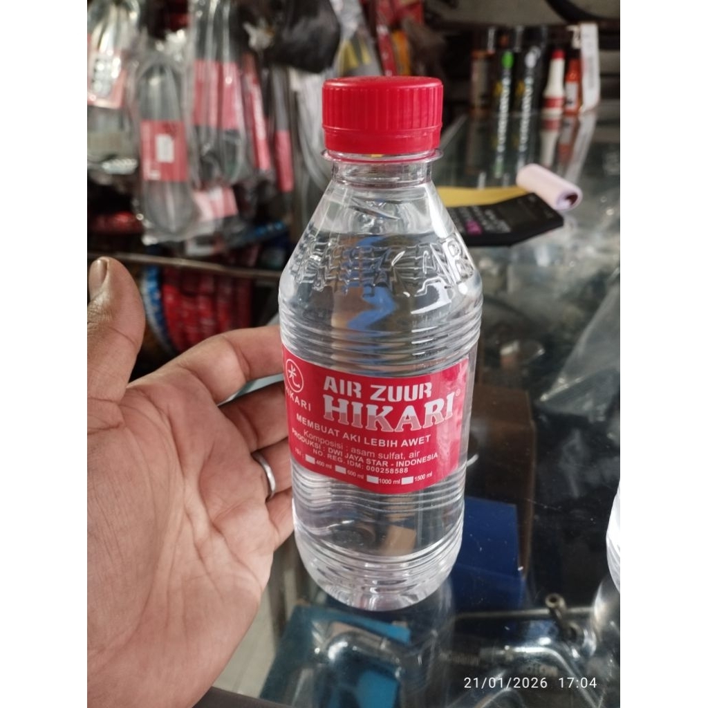 AIR ACCU  AIR AKI AIR ZUUR SIR  MERAH BIRU HIKARI 400ML