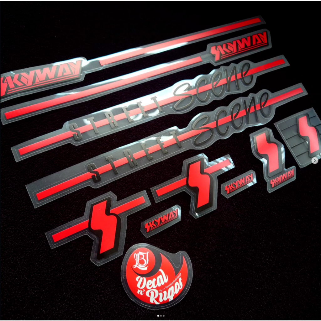 Decal Stiker OS BMX Skyway Street Scene Black Frame