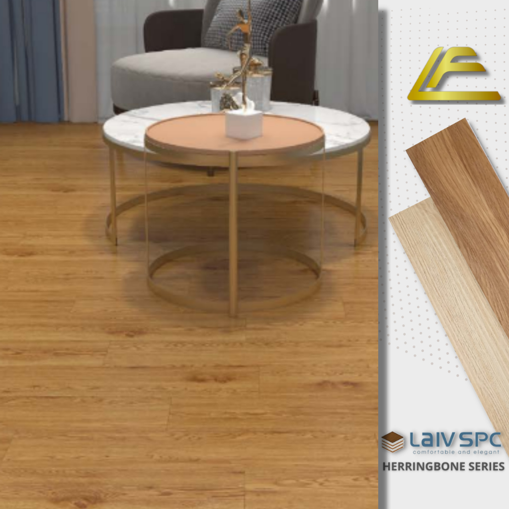 Lantai SPC LAI V Herringbone 5 mm | Lantai SPC Herringbone Motif Kayu