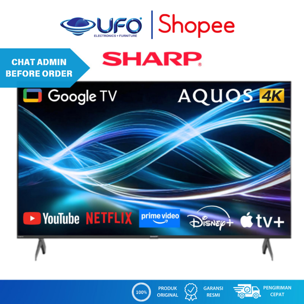 SHARP 50 INCH AQUOS 4K UHD SMART GOOGLE TV 4TC50HJ6000I