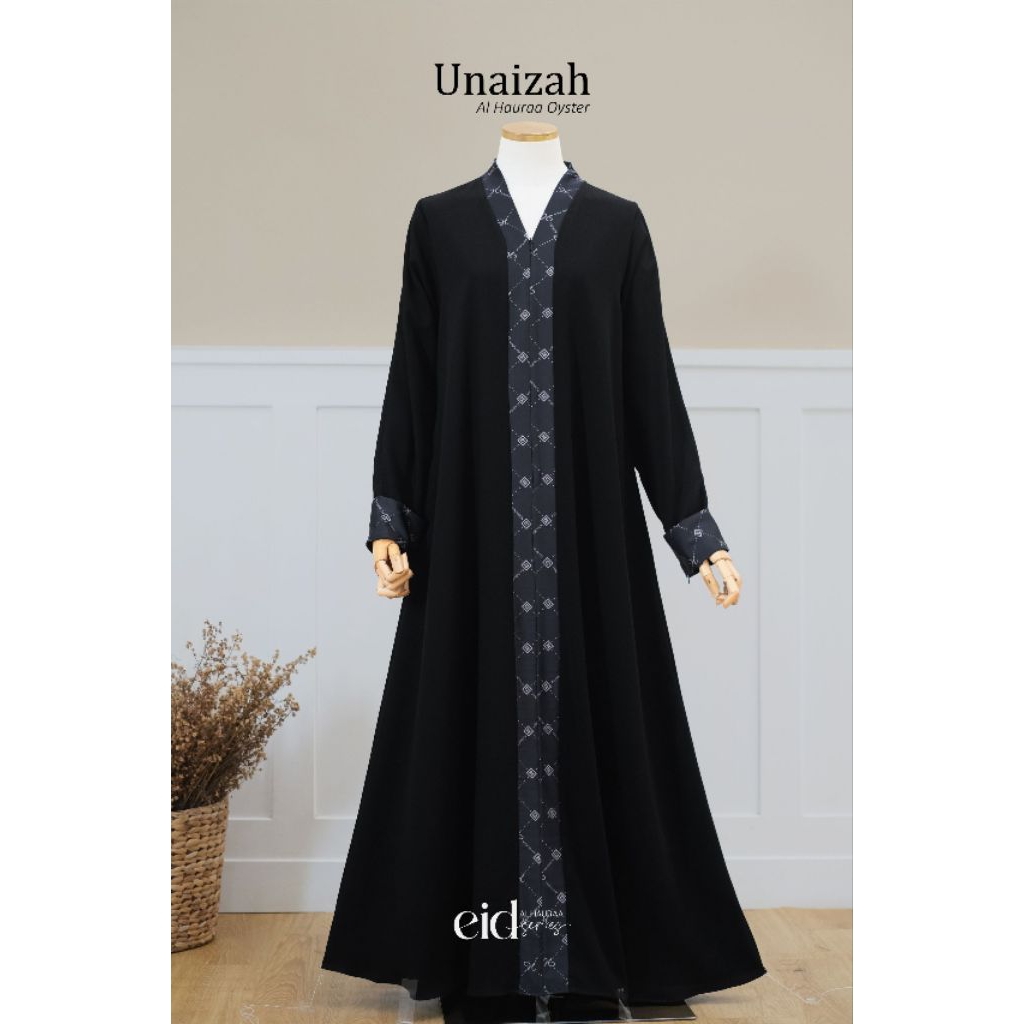 Gamis Unaizah (Jetblack X Oyster) Al Hauraa