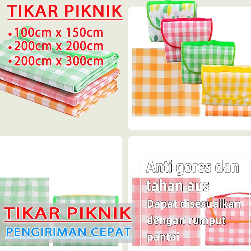 [Diskon] tikar lipat piknik waterproof 200x200 tikar lipat piknik waterproof jumbo tikar piknik wate