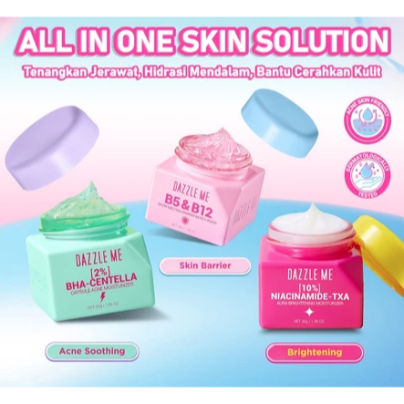 [NEW LAUNCH] Dazzle 100% ORIGINAL Me Moisturizer 30g Series B5&B12 Barrier Moist 10% Niacinamide–TXA