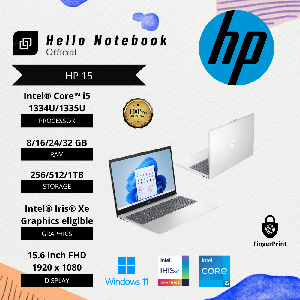 Laptop Baru HP Intel Core i5 1334u/1335u (GEN 13) | Intel Core 5 120u (GEN 14) SSD
