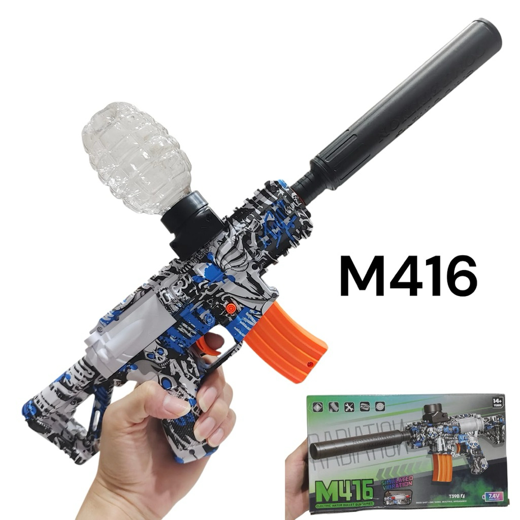mainan pistol tembakan 3 motif M416 ,Ak47 ,Mp7 anak laki laki / mainan tembakan pistol watergel elec