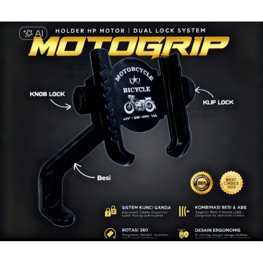 HOLDER PHONE SPION MOTOR  DOUBLE LOCK ANTI JAMBRET ANTI MALING