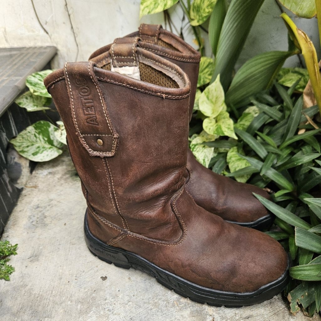 sepatu safety boots second aetos size 40(25cm)