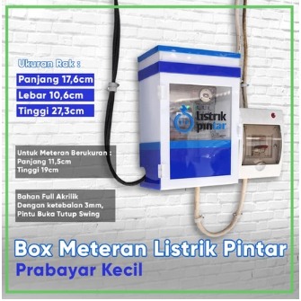 Box Meteran PLN Prabayar Kecil Listrik Pintar Bahan Acrylic