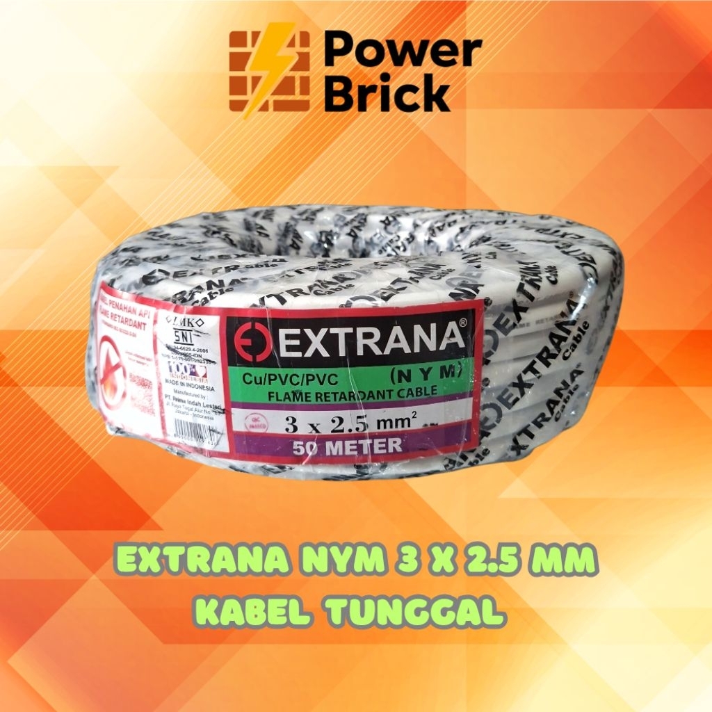 Kabel Listrik Extrana NYM 3x2.5mm Kabel Listrik Tunggal (HARGA PER METER)