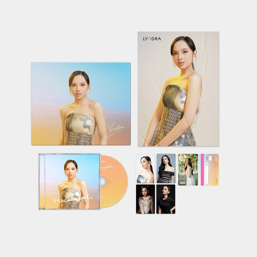Lyodra - Melangkah Signed Album Boxset Bertanda Tangan CD + Poster + Photocard + E-money + Lyrics Bo