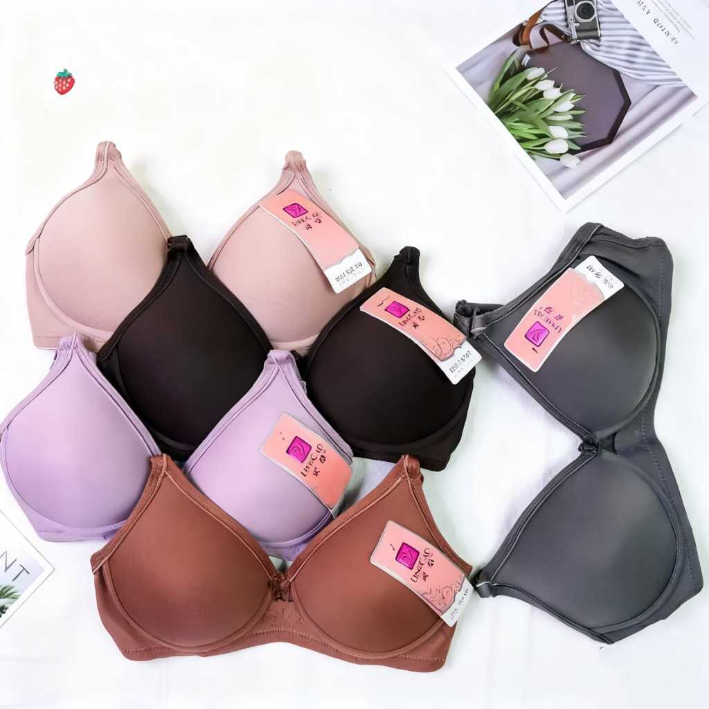 GRATIS ONGKIR / bh isi 3 pcs murah / bh busa tanpa kawat / bh dewasa isi 6 pcs / bh wanita busa / ku