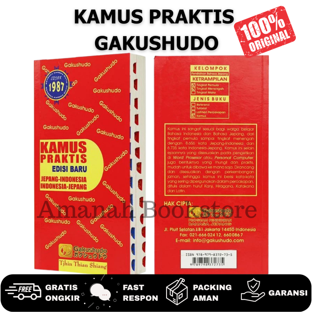 ORIGINAL - Kamus Praktis Gakushudo Jepang Indonesia - Indonesia Jepang Metode Gakushudo