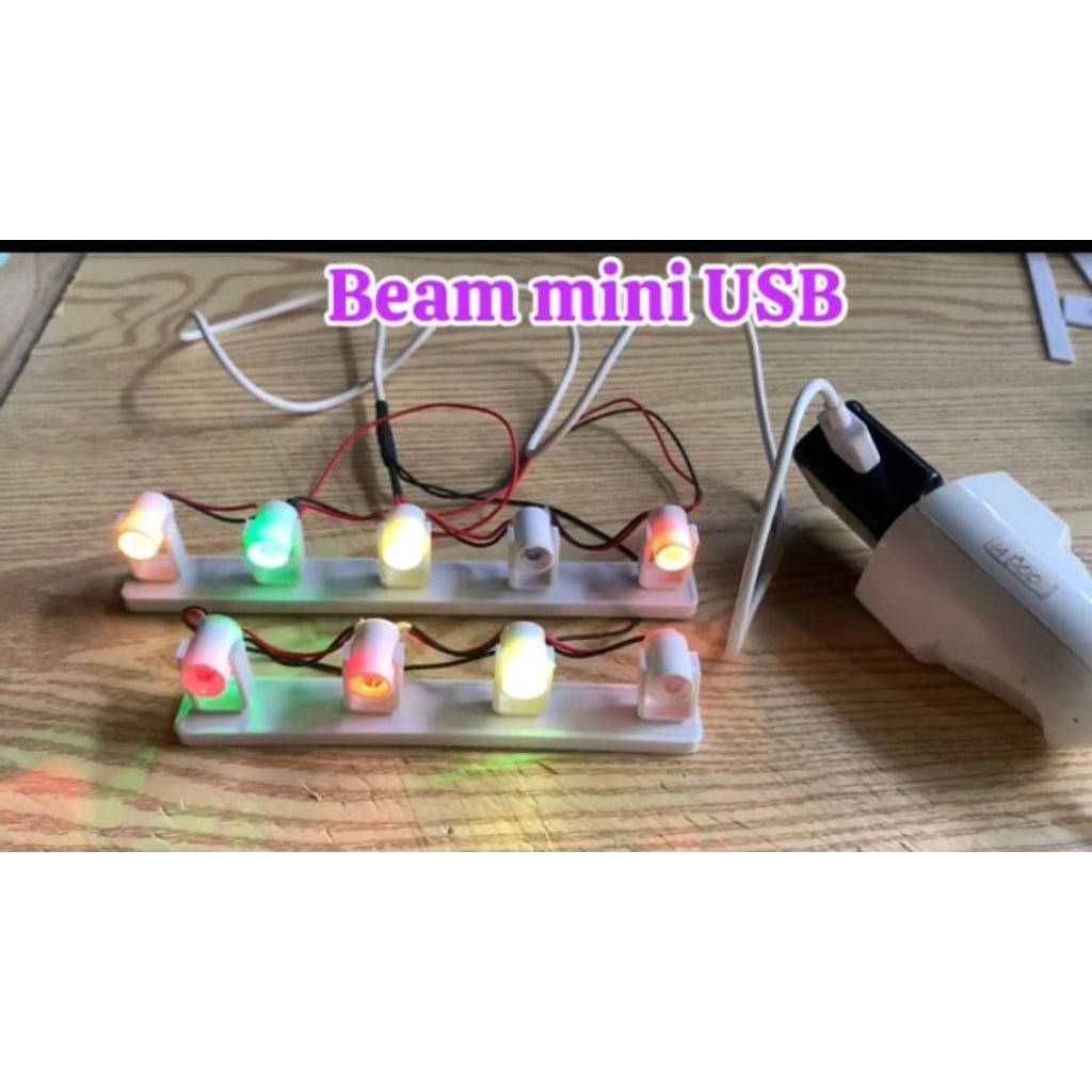 Lighting Beam Miniatur sound Horeg dengan USB warna RGB