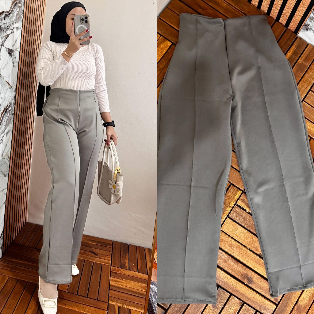 kulot scuba premium jumbo highwaist | celana scuba wanita tebal