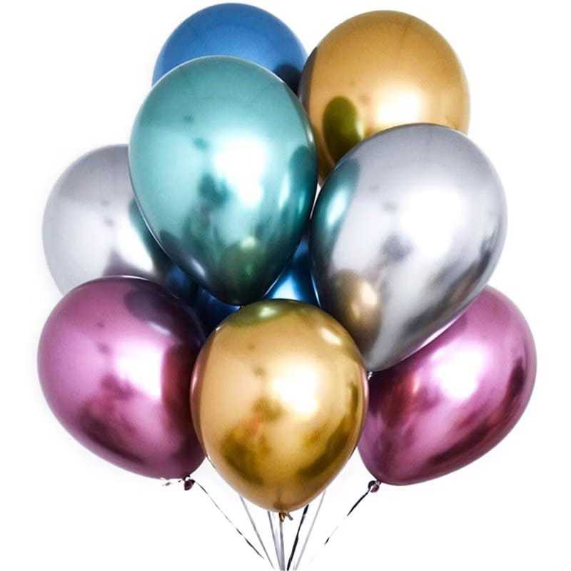 BALON CHROME 12INCH (SATUAN) / Balon Latex Chrome 12 Inch Dekorasi Ulang Tahun