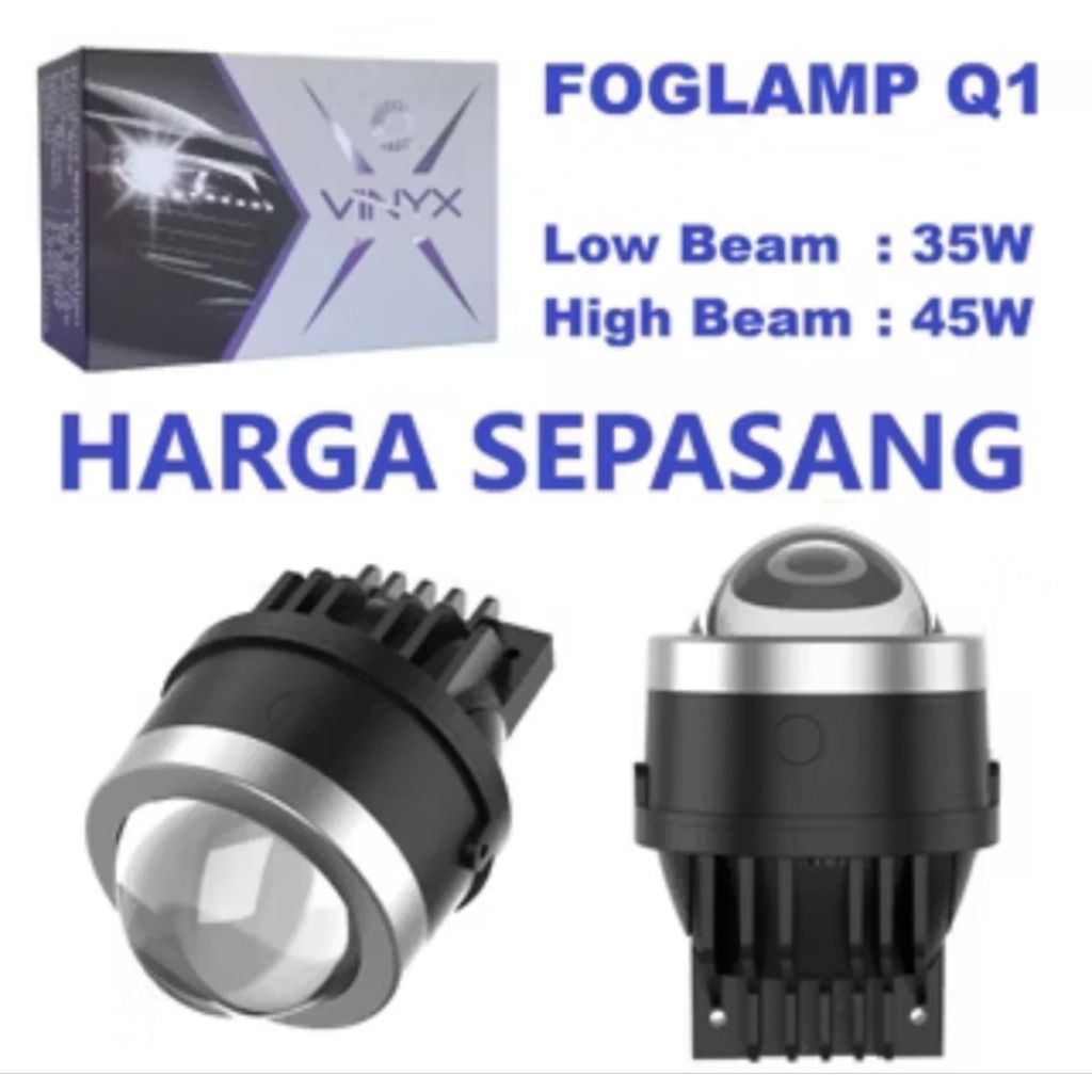 LAMPU FOGLAMP PROJECTOR BILED 3 INCH Q1 VINYX ( 3 WARNA )