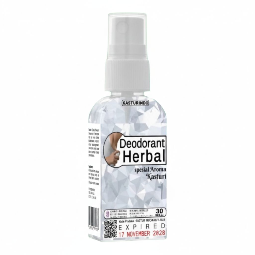 Reksona / Deodoran Spray Herbal Tawas Aroma Kasturi Ukuran 30 Milli