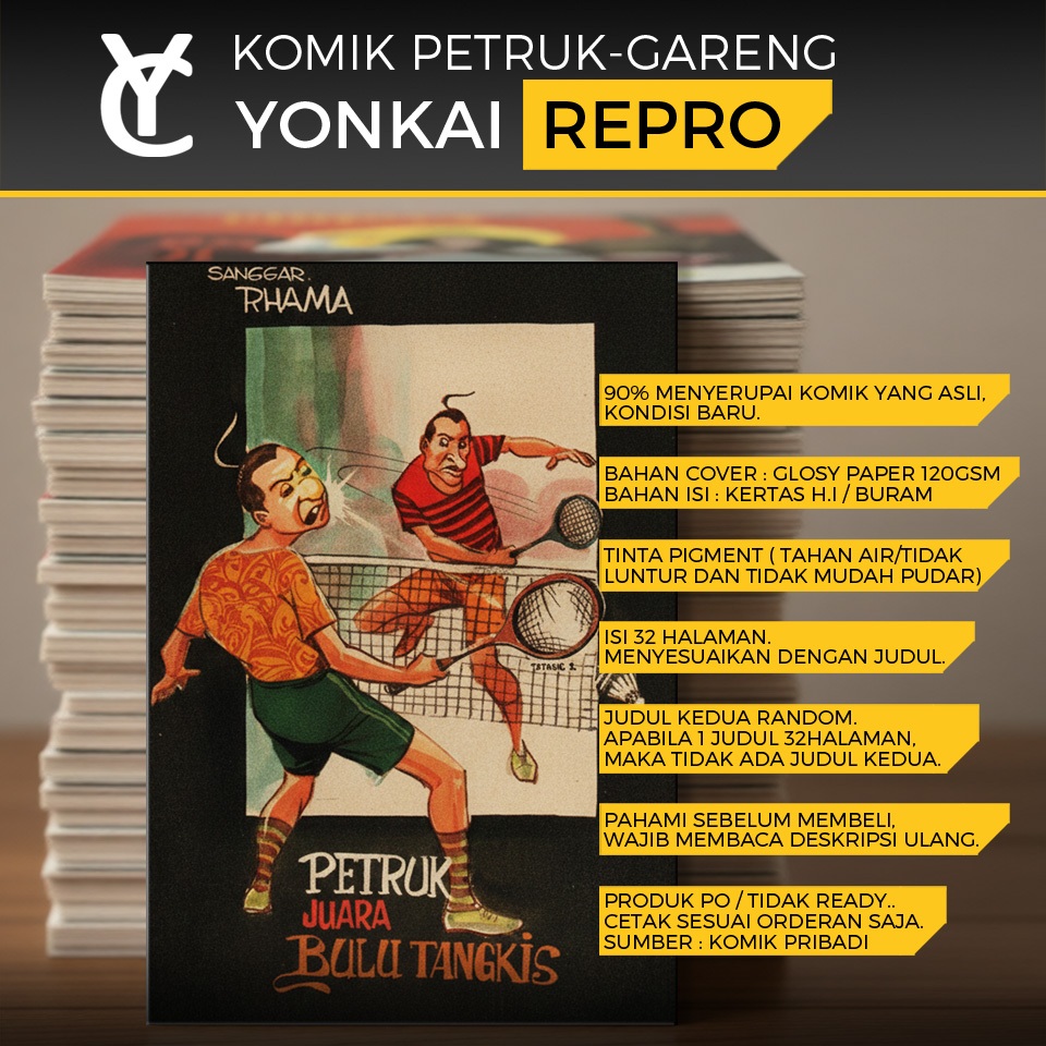 Komik Petruk - PETRUK JUARA BULU TANGKIS (Repro) 0899