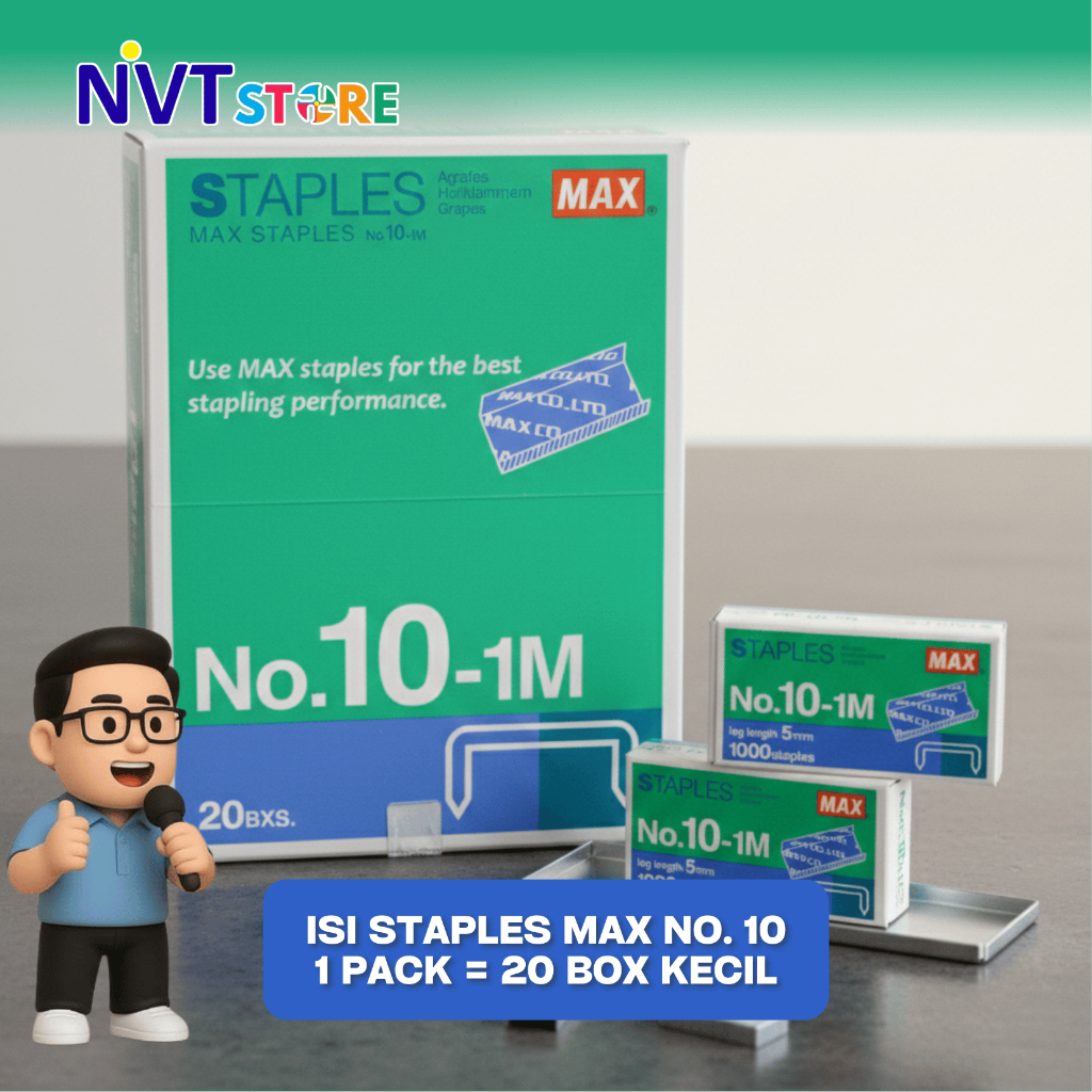 NVT Store - Staples/ Isi/ Refill Stapler Max 10 - 1M Box