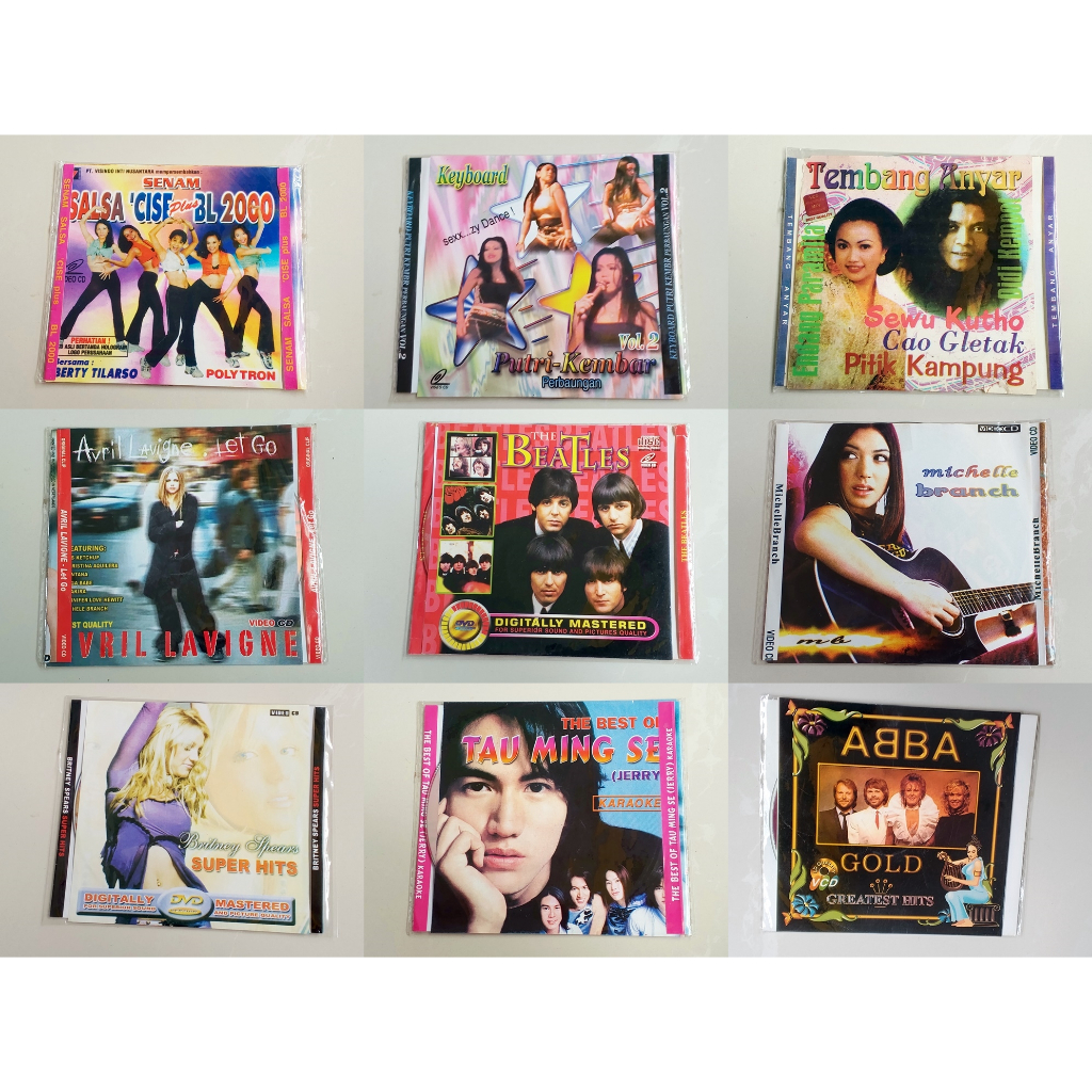 VCD Musik Barat,Indonesia,Mandarin dll