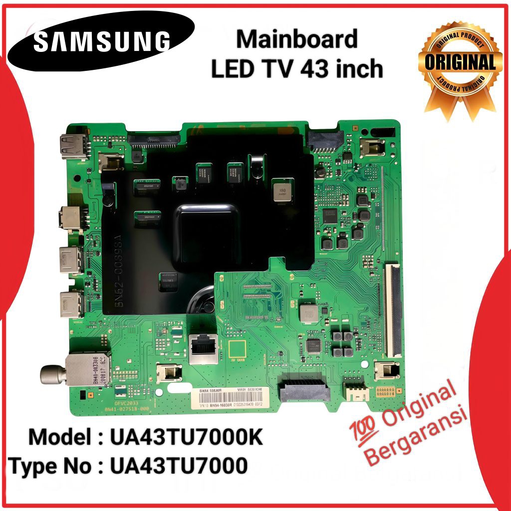 MB  SAMSUNG SMART LED TV UA43TU7000K UA 43TU7000K TU7000  Mainboard Part Mesin TV LED 43 inch Mobo 1