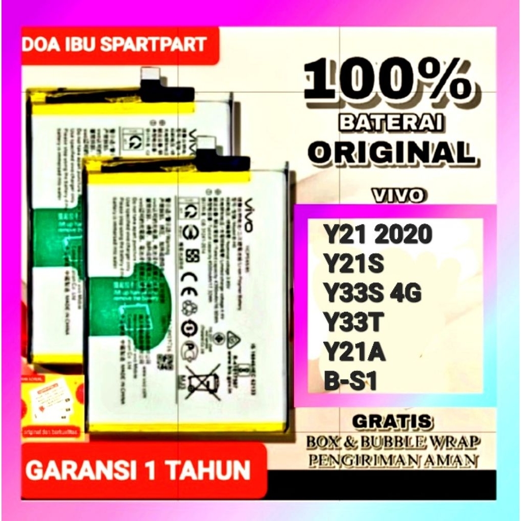BATERAI BATRE BATTERY VIVO Y21S | Y21 2020 | Y21A | Y33S 4G | Y33T ORIGINAL AWET DAN TAHAN LAMA
