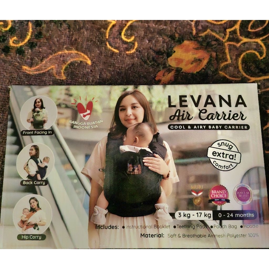 Preloved Gendongan Cuddle Me Levana Air Hitam PL