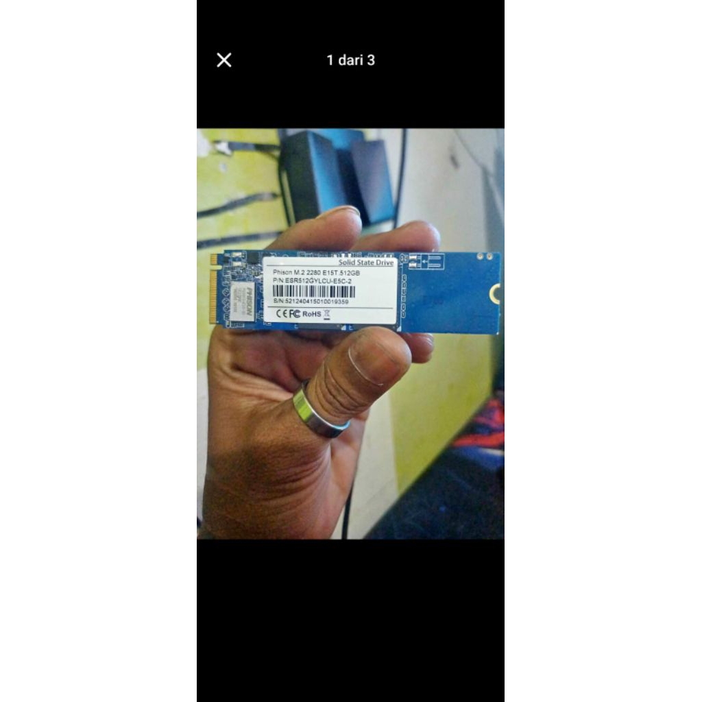 SSD Phison M.2 Nvme 512Gb 2280 (Normal) (Sentinel 100% Health)