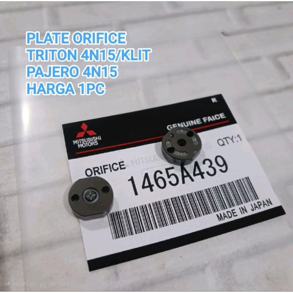 PLATE VALVE INJECTOR TRITON 2.4 KL1T TRITON 4N15/PAJERO KL1T PLATE ORIFICE INJEKTOR TRITON KL1T /TRI