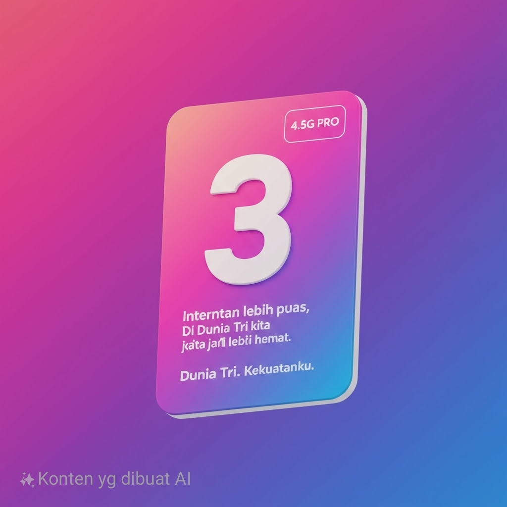 Promo Kartu Perdana Tri Prabayar Happy KUOTA 3GB NASIONAL(SEGEL)