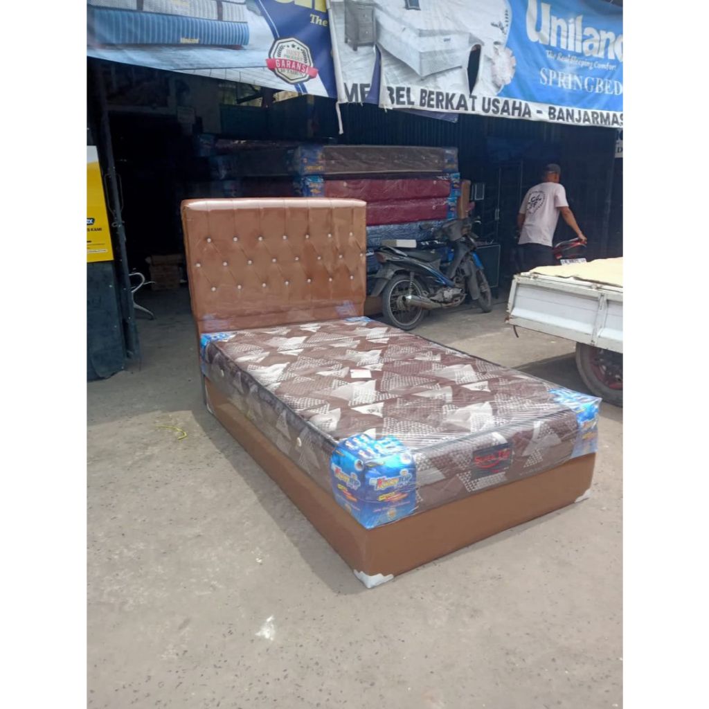 Springbed Set Divan Kasur Kwantop 100x200
